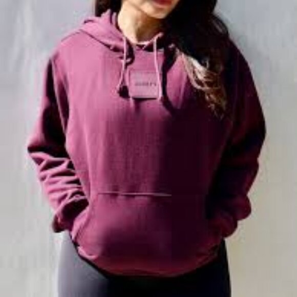 Barry's Size M Garnet (more of a wine color) Hoodie Sweatshirt, Gently Used - Picture 2 of 10